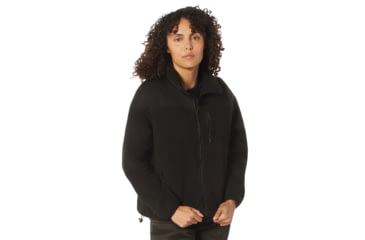 Image of Rothco Trailsman Sherpa Fleece Jacket - Womens, Black, Small, 13150-Black-S