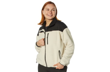 Image of Rothco Trailsman Sherpa Fleece Jacket - Womens, Cream Black, Small, 13160-CreamBlack-S
