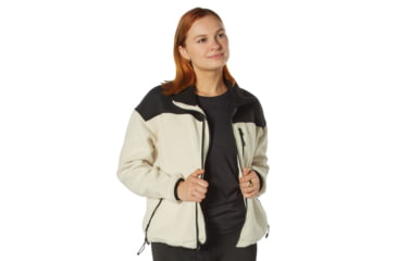Image of Rothco Trailsman Sherpa Fleece Jacket - Women's, Cream/Black, Small, 13160-CreamBlack-S