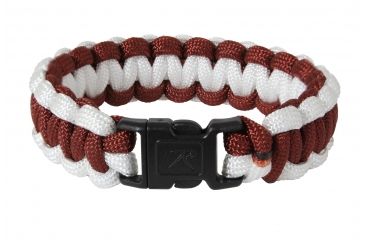 Image of Rothco Two-Tone Paracord Bracelet, Maroon/White, 9, 942-MaroonWhite-9Inches