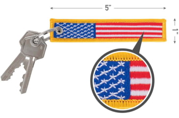 Image of Rothco US Flag Patch Keychain, 1 x 5in, 1256