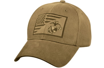 Image of Rothco USMC Globe and Anchor Low Profile Cap, Coyote Brown, 7185