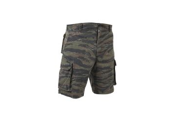 Image of Rothco Vintage Camo Paratrooper Cargo Shorts, Tiger Stripe Camo, Small, 2635-TigerStripeCamo-S