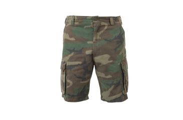 Image of Rothco Vintage Camo Paratrooper Cargo Shorts, Woodland Camo, Extra Small, 2140-WoodlandCamo-XS