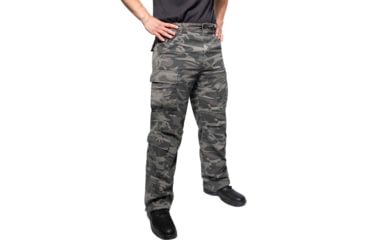 Image of Rothco Vintage Camo Paratrooper Fatigue Pants, Black Camo, Large, 3865-BlackCamo-L
