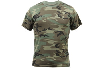 Image of Rothco Vintage Camo T-Shirts, Woodland Camo, Small, 4777-WoodlandCamo-S