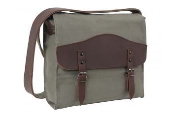 Image of Rothco Vintage Canvas Medic Bag w/ Leather Accents, Olive Drab, 9671-OliveDrab