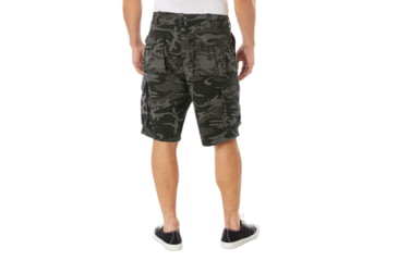 Image of Rothco Vintage Paratrooper Cargo Shorts - Mens, S, Black Camo, 21400-BlackCamo-S