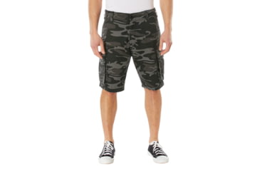 Image of Rothco Vintage Paratrooper Cargo Shorts - Mens, S, Black Camo, 21400-BlackCamo-S