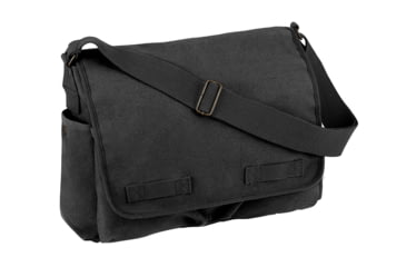 Image of Rothco Vintage Unwashed Canvas Messenger Bag, Charcoal Grey, 91180