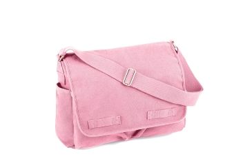 Image of Rothco Vintage Washed Canvas Messenger Bag, Pink, 8154-Pink