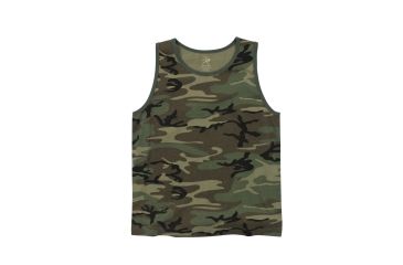 Image of Rothco Vintage Woodland Camo Tank Top, Small, 9593-S