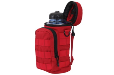 Image of Rothco Water Bottle Survival Kit w/MOLLE Compatible Pouch, Red, 5283-Red