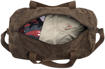 Image of Rothco Waxed Canvas Shoulder Duffle Bag - 19 Inch, Brown, 2416-Brown
