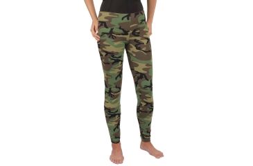Image of Rothco Camo Leggings - Womens, Large, Woodland Camo, 3298-980