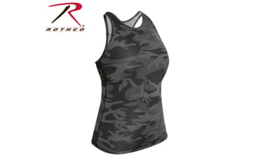 Image of Rothco Womens Camo Workout Performance Tank Top 4042, Black Camo, Medium, 44070-BlackCamo-M