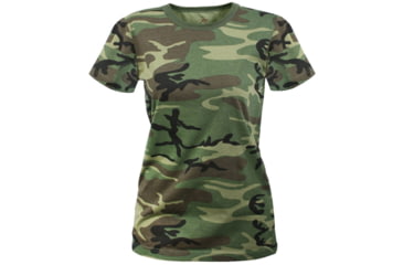 Image of Rothco Womens Long Length Camo T-Shirt 2235, Woodland Camo, 3XL, 5678-WoodlandCamo-3XL