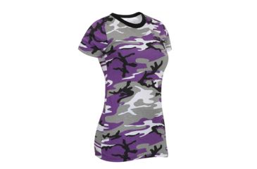 Image of Rothco Womens Long Length Camo T-Shirt, Ultra Violet Camo, Small, 5754-UltraVioletCamo-S