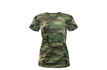 Image of Rothco Womens Long Length Camo T-Shirt, Woodland Camo, 2XL, 5678-WoodlandCamo-2XL