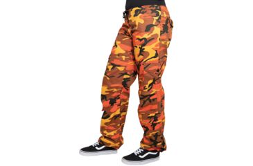 Image of Rothco Paratrooper Colored Camo Fatigues - Women's, Savage Orange Camo, Small, 3784-SavageOrangeCamo-S
