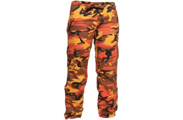 Image of Rothco Paratrooper Colored Camo Fatigues - Women's, Savage Orange Camo, Small, 3784-SavageOrangeCamo-S