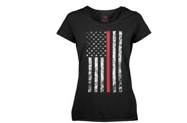 Image of Rothco Womens Thin Red Line Longer T-Shirt, 2XL, 5698-2XL
