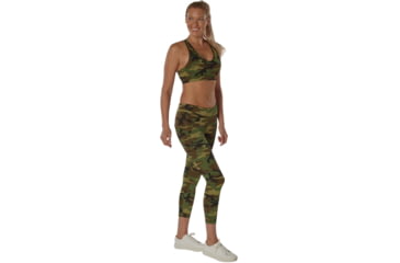 Image of Rothco Workout Performance Camo Leggings w/ Pockets - Womens, Woodland Camo, Extra Small, 4891-WoodlandCamo-XS