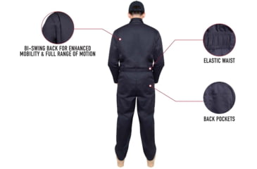 Image of Rothco Workwear Coverall, Midnight Navy Blue, Small, 10481-MidnightNavyBlue-S