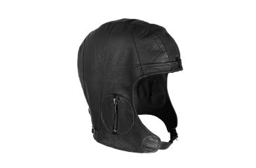 Image of Rothco WWII Style Leather Pilots Helmet, Black, M/L, 3572-Black-ML
