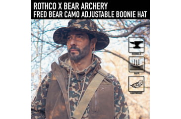 Image of Rothco X Bear Archery Fred Bear Camo Adjustable Boonie Hat, 19052