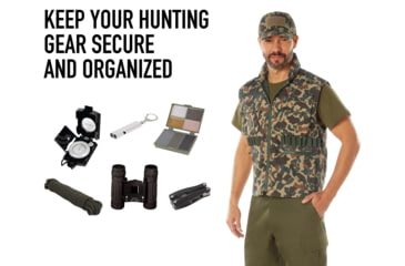 Image of Rothco X Bear Archery Fred Camo Ranger Vest, Camo, Small, 613902036154