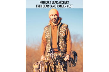 Image of Rothco X Bear Archery Fred Camo Ranger Vest, Camo, Small, 613902036154