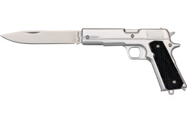 Image of Rough Rider 45 Pistol Fold Knife, SS blade, Chrome finish handle RR1187