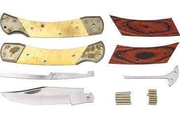 Image of Rough Rider Custom Shop Large Lockback Kit, SS clip blade, brown rich grain wood handle RRCS1