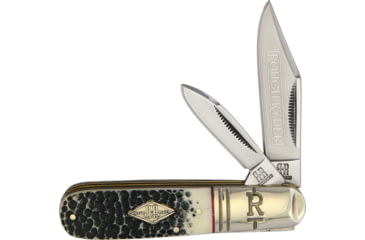Image of Rough Rider Barlow Buckshot Bone Folding Knife, Stainless clip and pen blades, Buckshot bone handle, RR2041 / KB211R