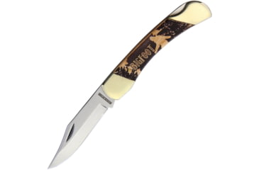 Image of Rough Rider Big Foot Lockback Folding Knife, 4 satin finish stainless clip point blade, Wood handle, RR2167 / PK111W