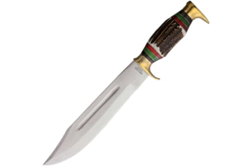 Image of Rough Rider Bowie Stag Bone Knife, 10.5 satin finish stainless bowie blade, Stag bone handle, SM-FEB-2 / RR2205