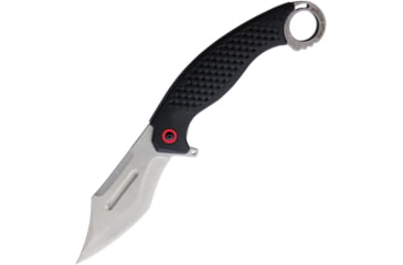 Image of Rough Rider Carry One Linerlock A/O Folding Knife, 4.5 stonewash finish stainless clip point blade, Black textured aluminum handle, RR2192 MONSTER FOLDER