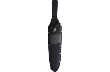 Image of Rough Rider Highland Bowie Fixed Blade Knife, 16.25in Overall, 10.75in Stonewash SS Blade, Black G10 Handle, SS Guard, Black Nylon Belt Sheath, BZ010950/RR1730
