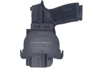Image of Rounded by Concealment Express OWB Paddle Kydex Holster SIG Sauer P365 X-Macro, Right Hand, Carbon Fiber Black, SSR-P365X-CF-RH-OWDL