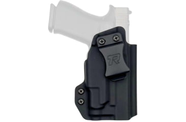 Image of Rounded IWB Kydex Holster for Glock 43X Olight Valkyrie PL Mini 3, Right Hand, Black, GLK-43OLVPLM3-BK-RH-VAR