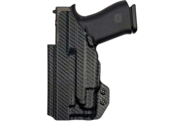 Image of Rounded IWB Kydex Holster for Glock 43X Olight Valkyrie PL Mini 5, Right Hand, Carbon Fiber Black, GLK-43OLVPLM3-CF-RH-VAR