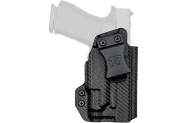 Image of Rounded IWB Kydex Holster for Glock 43X Olight Valkyrie PL Mini 5, Right Hand, Carbon Fiber Black, GLK-43OLVPLM3-CF-RH-VAR