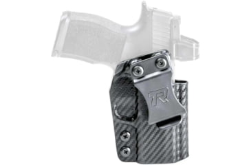 Image of Rounded IWB Kydex Holster for IWI Jericho Enhanced, Left Hand, Carbon Fiber Black, IWI-JRO2-CF-LH-VAR