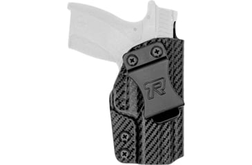 Image of Rounded IWB Kydex Holster for Smith &amp; Wesson Bodyguard 2.0, Left Hand, Carbon Fiber Black, SWN-BG2-CF-LH-VAR