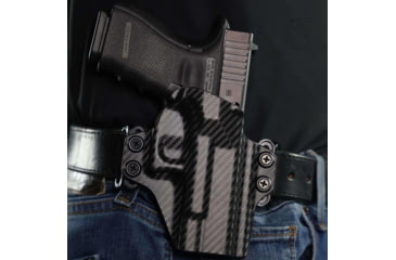 Image of Rounded OWB Belt Loop Holster, H&amp;K VP9SK, AMBI, Carbon Fiber, HKH-VP9SK-CF-AMBI-OWB