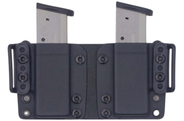 Image of Rounded OWB KYDEX Double Magazine Holster, 45 Double Stack, Black, CEX-45ACP-DS-BK-DBLMAG