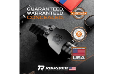 Image of Rounded OWB Kydex Holster for IWI Jericho Enhanced, Left Hand, Black, IWI-JRO2-BK-LH-OWBPDL