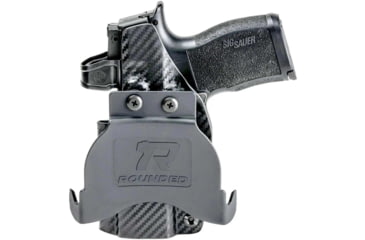 Image of Rounded OWB Kydex Holster for IWI Jericho Enhanced, Right Hand, Carbon Fiber Black, IWI-JRO2-CF-RH-OWBPDL