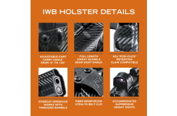Image of Rounded Kydex Canik METE MC9 Prime IWB Holster